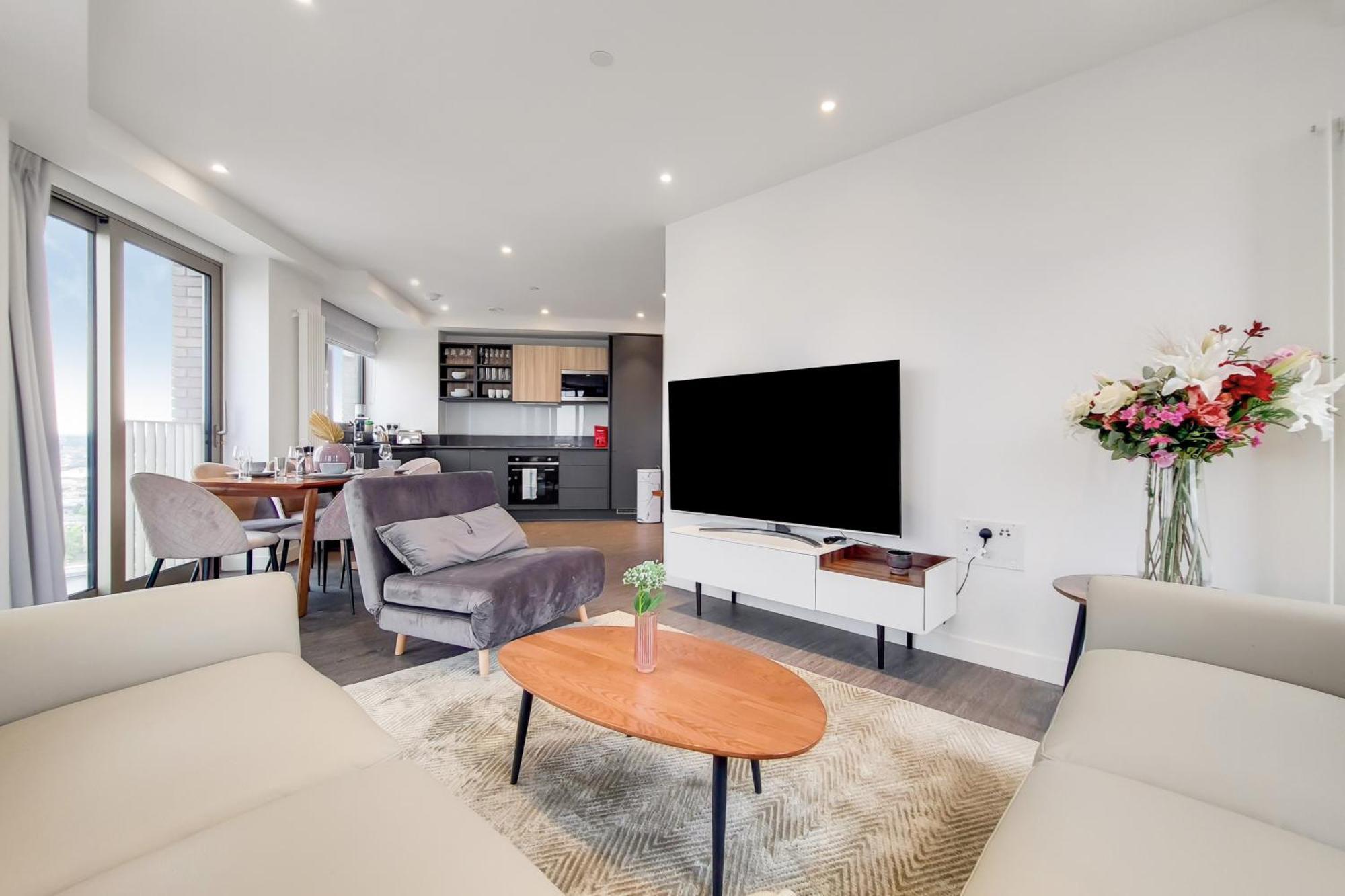 Deluxe Three Bedroom Apartment By London Excel Stays Zewnętrze zdjęcie